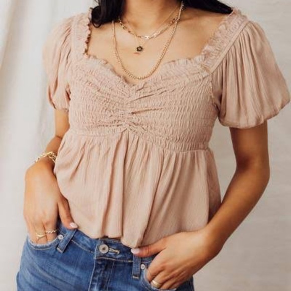 bohme Tops - NWT Böhme Jeanmarie Cropped Peplum Top